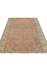 Authentic Hand Knotted Vintage Bijour Wool Area Rug 7.8 x 5.2 Ft (1438 Ger-4)