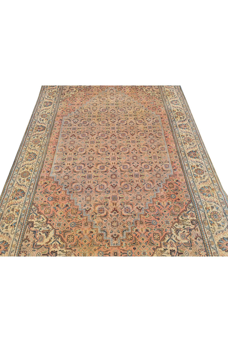 Authentic Hand Knotted Vintage Bijour Wool Area Rug 7.8 x 5.2 Ft (1438 Ger-4)