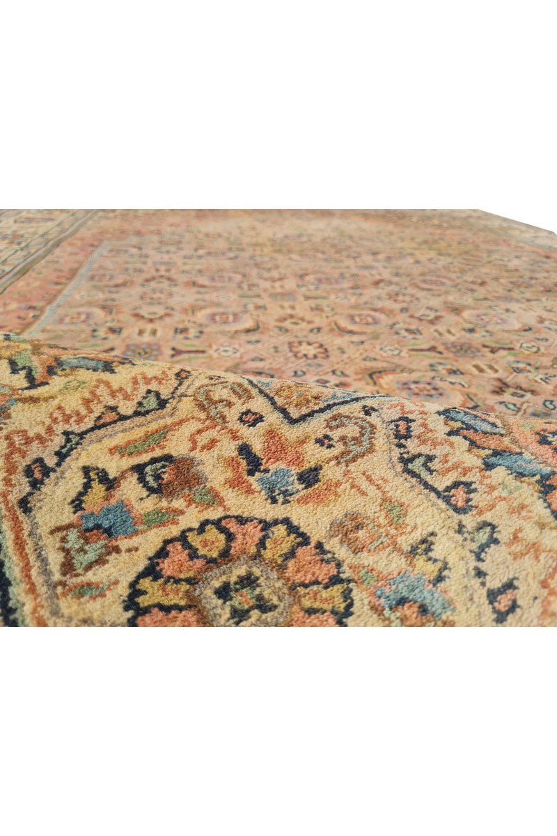 Authentic Hand Knotted Vintage Bijour Wool Area Rug 7.8 x 5.2 Ft (1438 Ger-4)