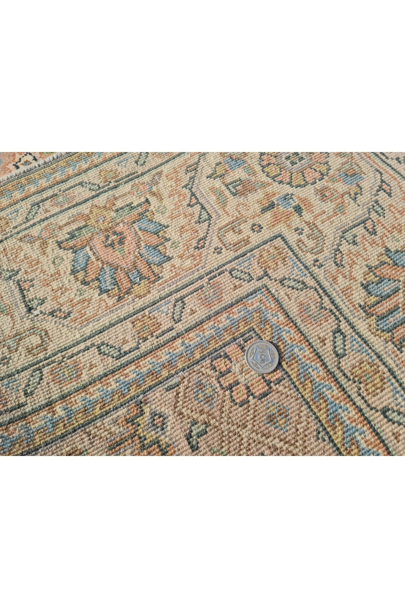 Authentic Hand Knotted Vintage Bijour Wool Area Rug 7.8 x 5.2 Ft (1438 Ger-4)