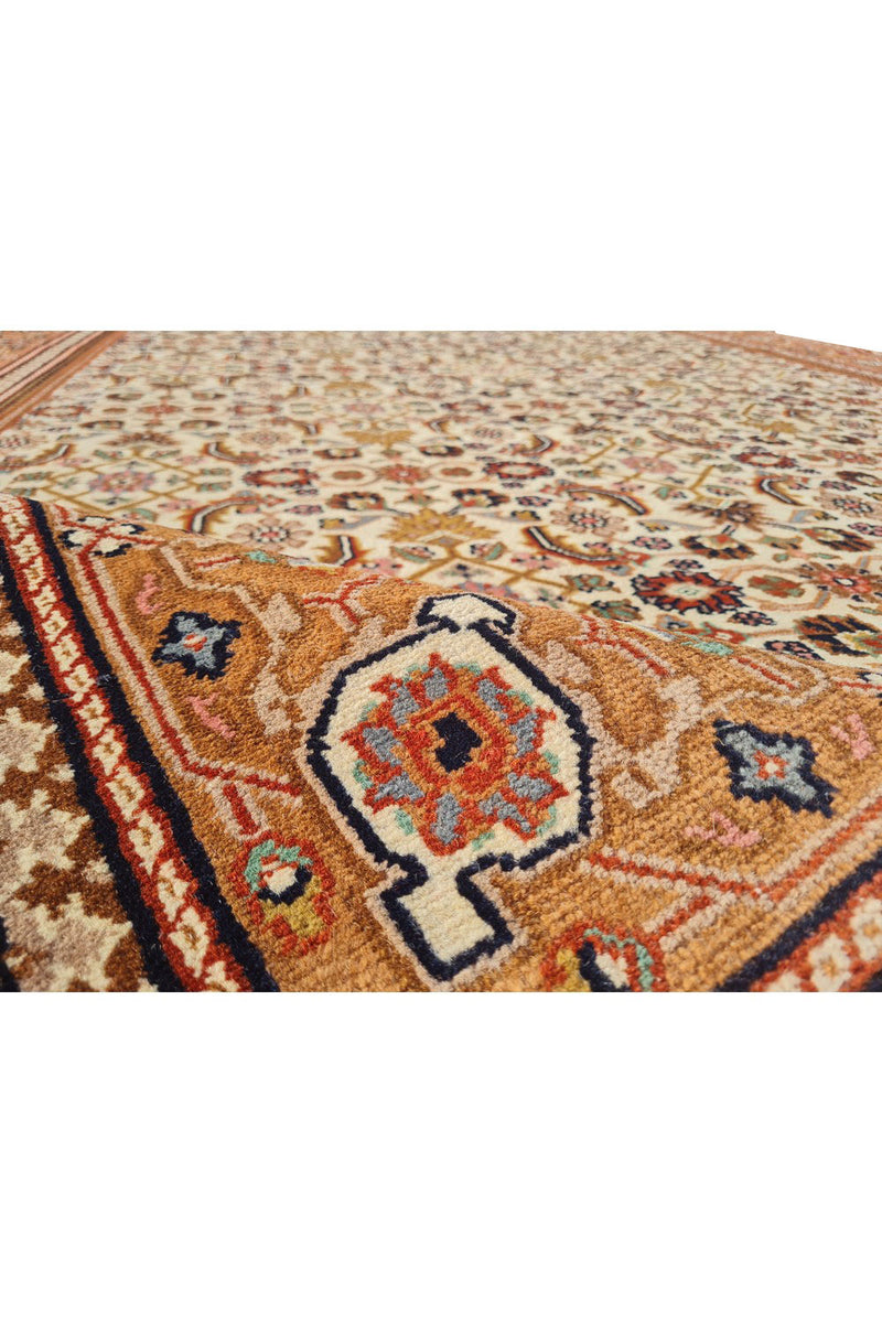 Authentic Hand Knotted Vintage Bijour Wool Area Rug 7.8 x 5.2 Ft (1438 Ger-4)