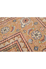 Authentic Hand Knotted Vintage Indo Wool Area Rug 9.7 x 6.6 Ft (1440 Ger-4)