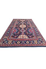 Authentic Hand Knotted Vintage Saroukh Wool Area Rug 7.7 x 4.6 Ft (1442 Ger-4)