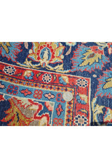 Authentic Hand Knotted Vintage Saroukh Wool Area Rug 7.7 x 4.6 Ft (1442 Ger-4)