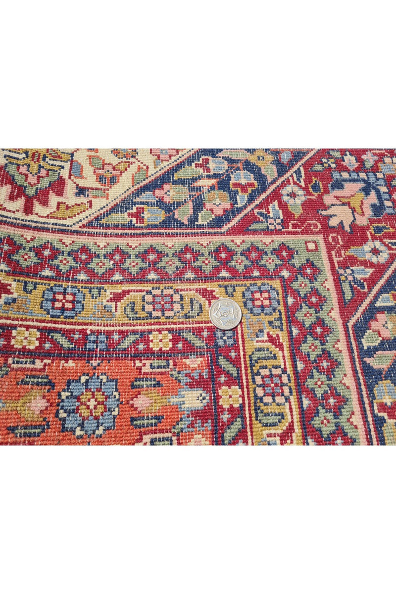 Authentic Hand Knotted Vintage Bijour Wool Area Rug 10.5 x 6.5 Ft (1443 Ger-4)