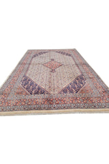 Authentic Hand Knotted Vintage Bijour Wool Area Rug 9.5 x 6.5 Ft (1444 Ger-4)
