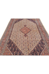 Authentic Hand Knotted Vintage Bijour Wool Area Rug 9.5 x 6.5 Ft (1444 Ger-4)