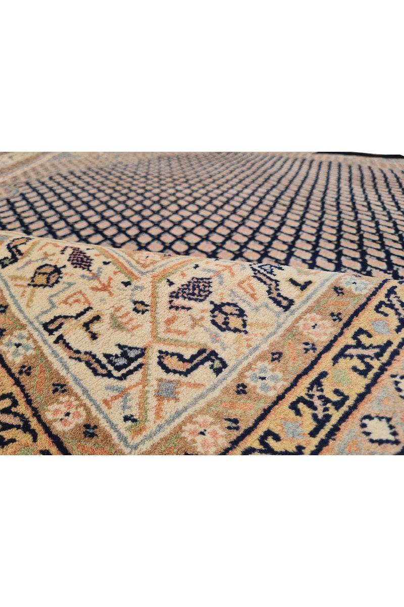 Authentic Hand Knotted Vintage Badam Gul Wool Area Rug 8.1 x 6.4 Ft (1445 Ger-4)