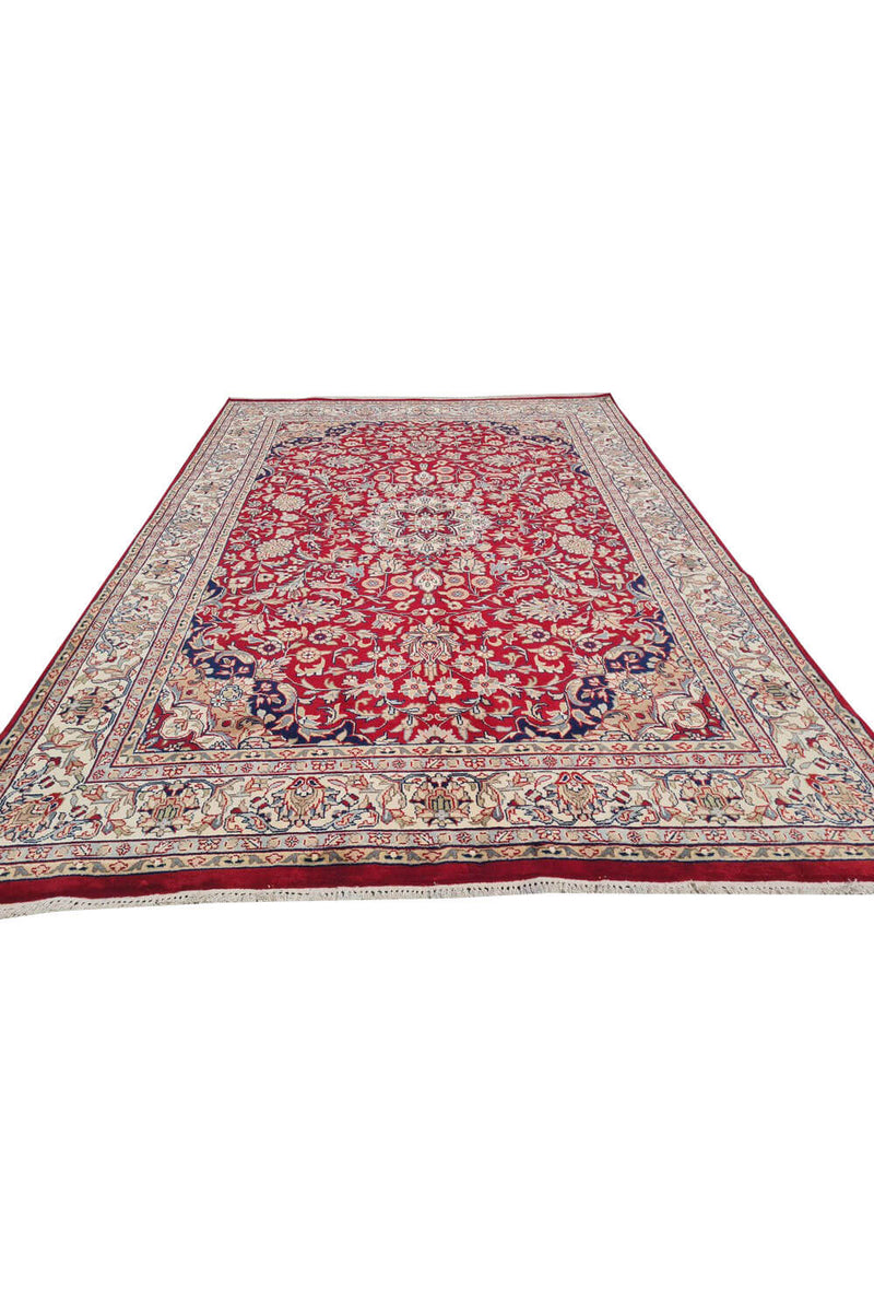 Authentic Hand Knotted Vintage Tabreez Wool Area Rug 8 x 6 Ft (1451 Ger-4)