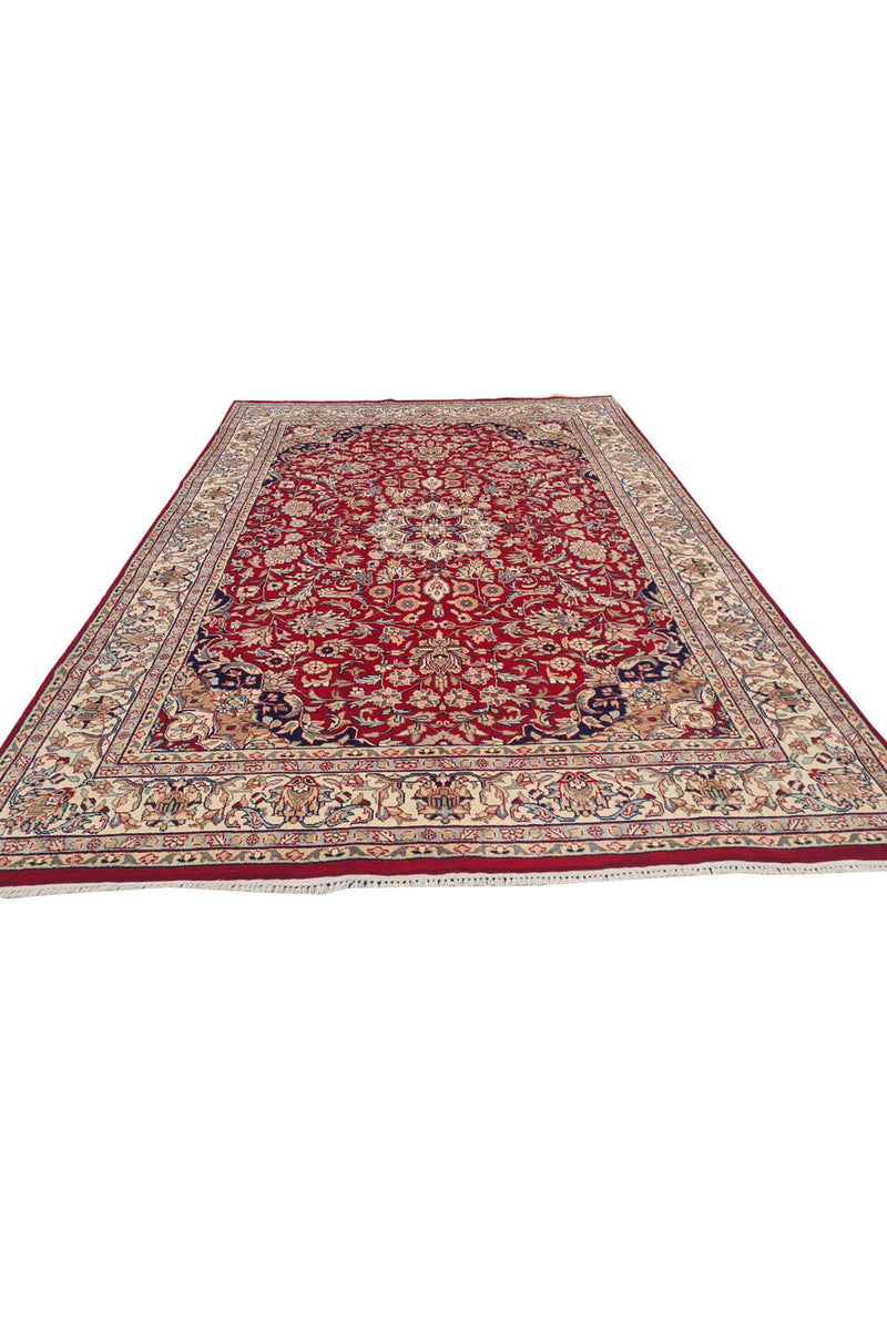 Authentic Hand Knotted Vintage Tabreez Wool Area Rug 8 x 6 Ft (1451 Ger-4)