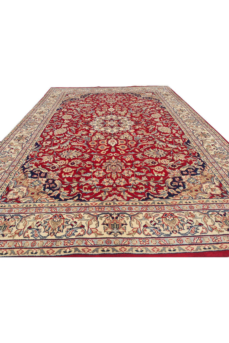 Authentic Hand Knotted Vintage Tabreez Wool Area Rug 8 x 6 Ft (1451 Ger-4)
