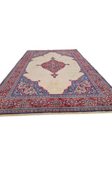 Authentic Hand Knotted Vintage Saroukh Wool Area Rug 10 x 7 Ft (1453 Ger-4)