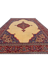 Authentic Hand Knotted Vintage Saroukh Wool Area Rug 10 x 7 Ft (1453 Ger-4)