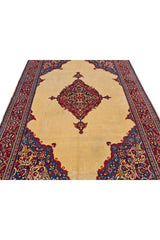 Authentic Hand Knotted Vintage Saroukh Wool Area Rug 10 x 7 Ft (1453 Ger-4)