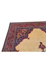 Authentic Hand Knotted Vintage Saroukh Wool Area Rug 10 x 7 Ft (1453 Ger-4)