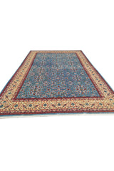 Authentic Hand Knotted Vintage Qaisery Wool Area Rug 9.6 x 6.8 Ft (1458 Ger-4)