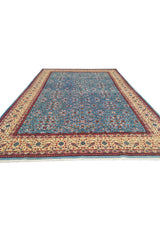 Authentic Hand Knotted Vintage Qaisery Wool Area Rug 9.6 x 6.8 Ft (1458 Ger-4)