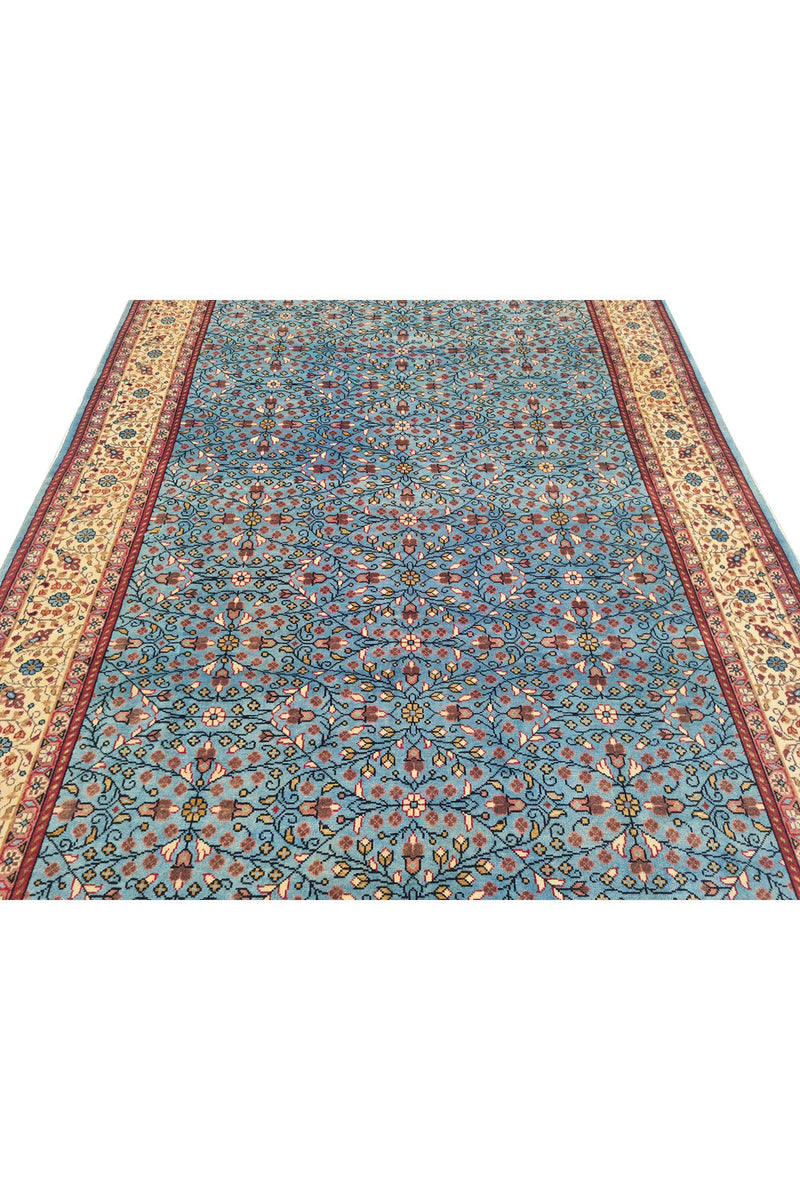 Authentic Hand Knotted Vintage Qaisery Wool Area Rug 9.6 x 6.8 Ft (1458 Ger-4)