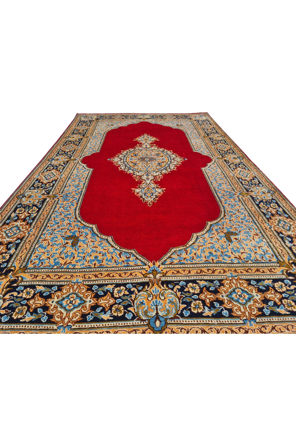 Authentic Hand Knotted Vintage Qirmoun Wool Area Rug 8 x 5 Ft (1463 Ger-4)