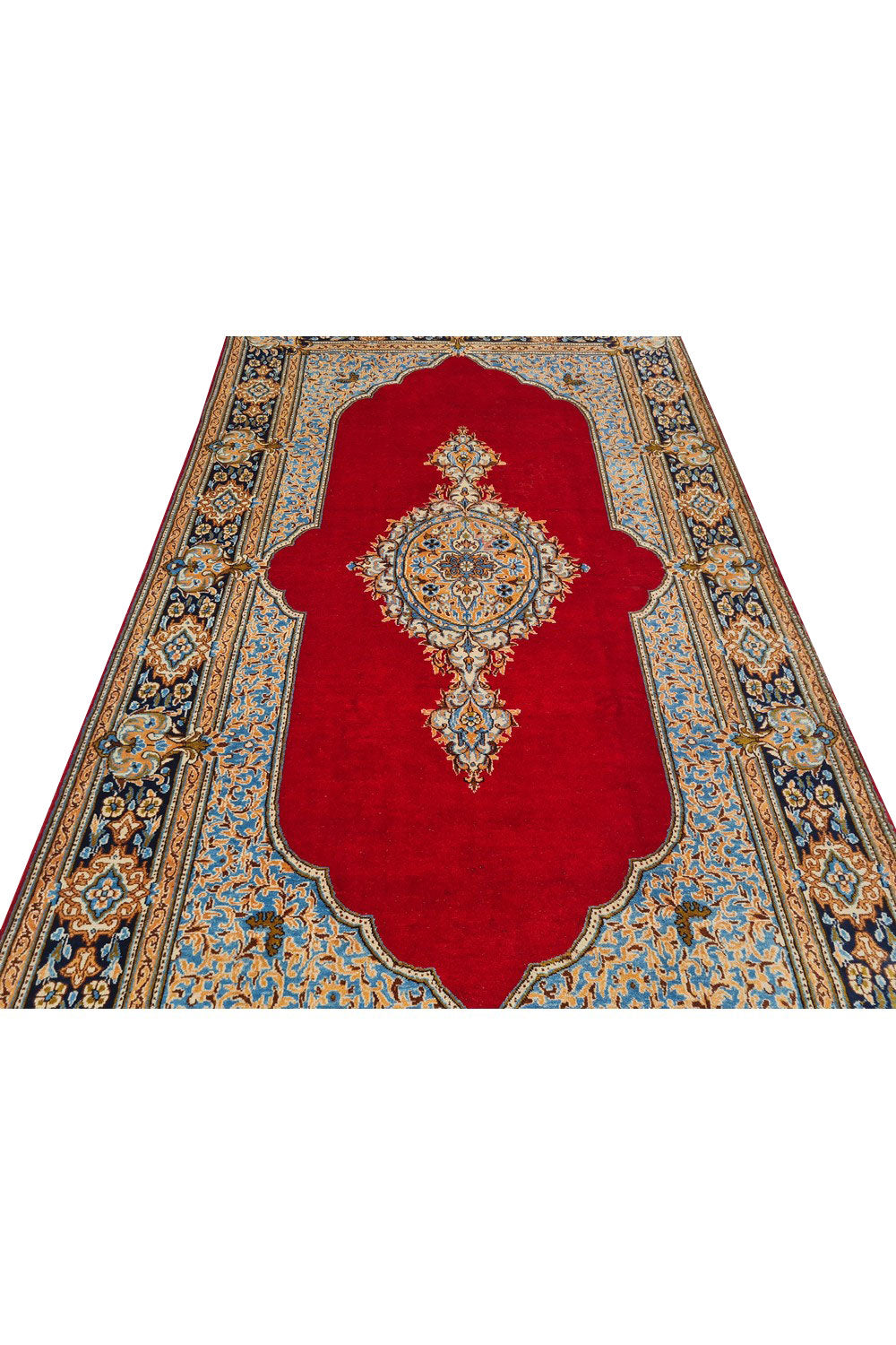 Authentic Hand Knotted Vintage Qirmoun Wool Area Rug 8 x 5 Ft (1463 Ger-4)