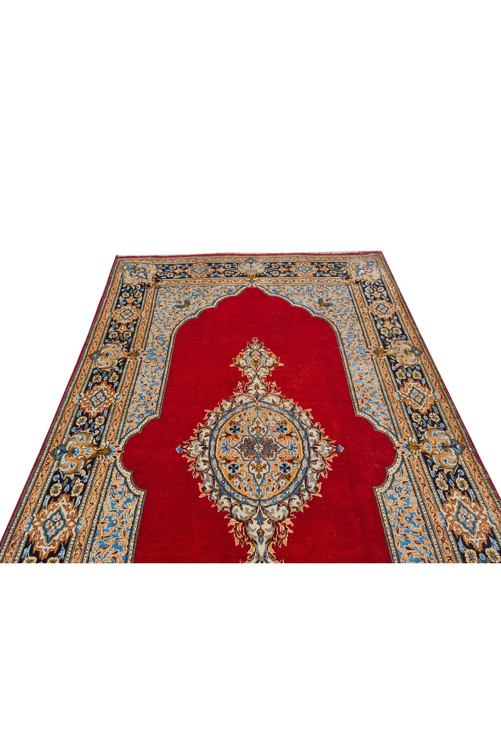 Authentic Hand Knotted Vintage Qirmoun Wool Area Rug 8 x 5 Ft (1463 Ger-4)