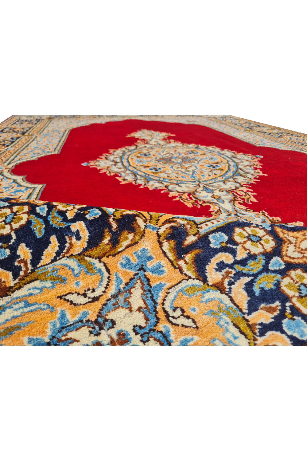 Authentic Hand Knotted Vintage Qirmoun Wool Area Rug 8 x 5 Ft (1463 Ger-4)