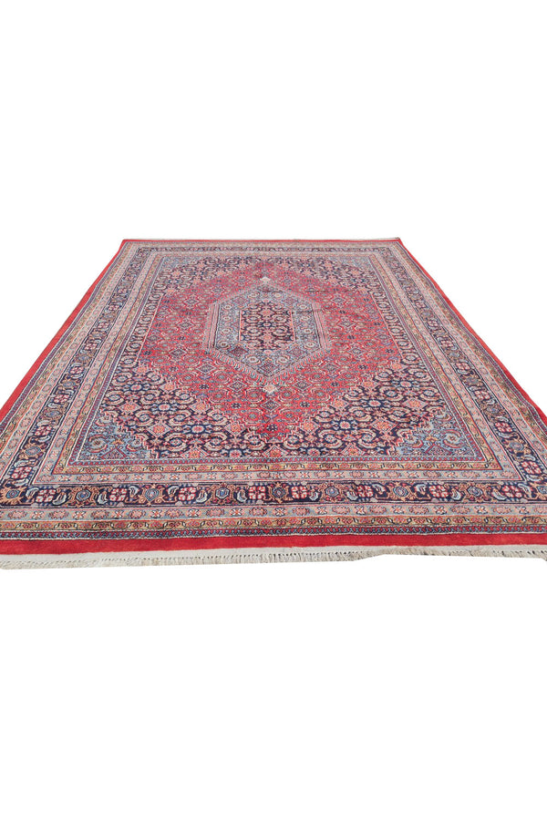 Authentic Hand Knotted Vintage Bijour Wool Area Rug 8 x 7 Ft (1467 Ger-4)