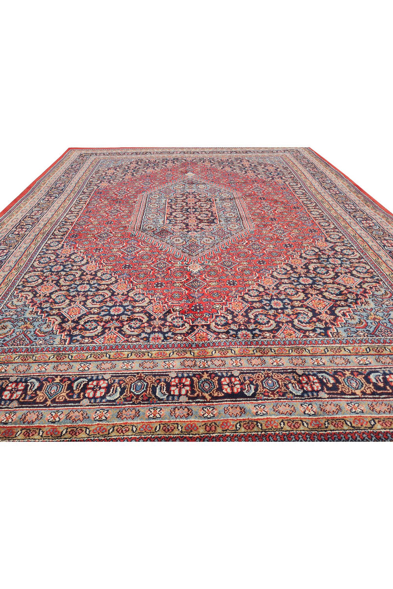 Authentic Hand Knotted Vintage Bijour Wool Area Rug 8 x 7 Ft (1467 Ger-4)