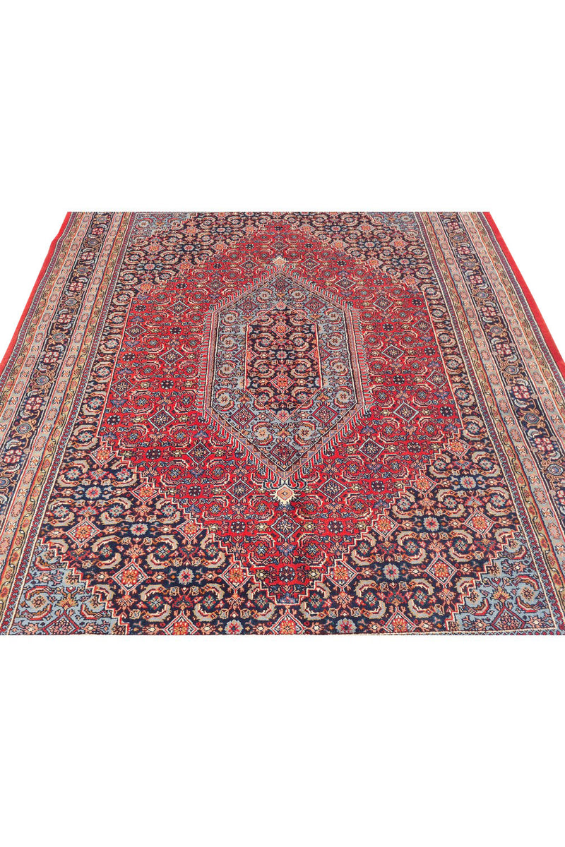 Authentic Hand Knotted Vintage Bijour Wool Area Rug 8 x 7 Ft (1467 Ger-4)