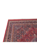Authentic Hand Knotted Vintage Bijour Wool Area Rug 8 x 7 Ft (1467 Ger-4)