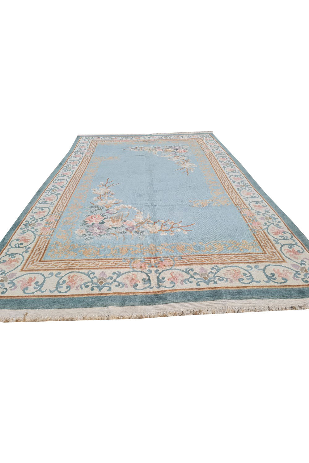 Authentic Hand Knotted Vintage Tibet Wool Area Rug 10 x 7 Ft (1469 Ger-4)