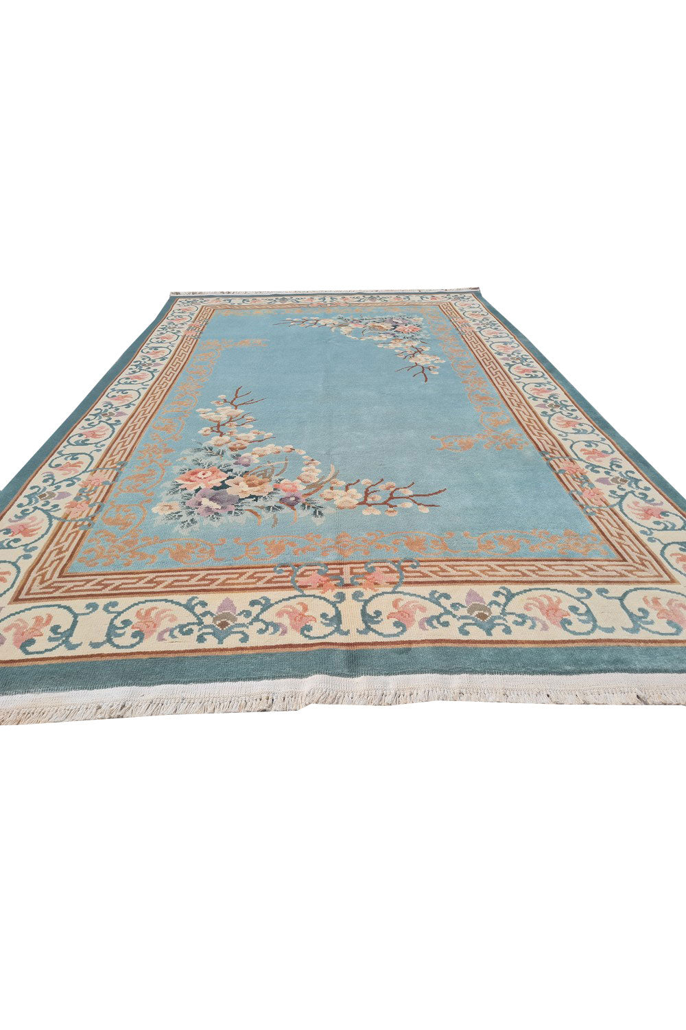 Authentic Hand Knotted Vintage Tibet Wool Area Rug 10 x 7 Ft (1469 Ger-4)