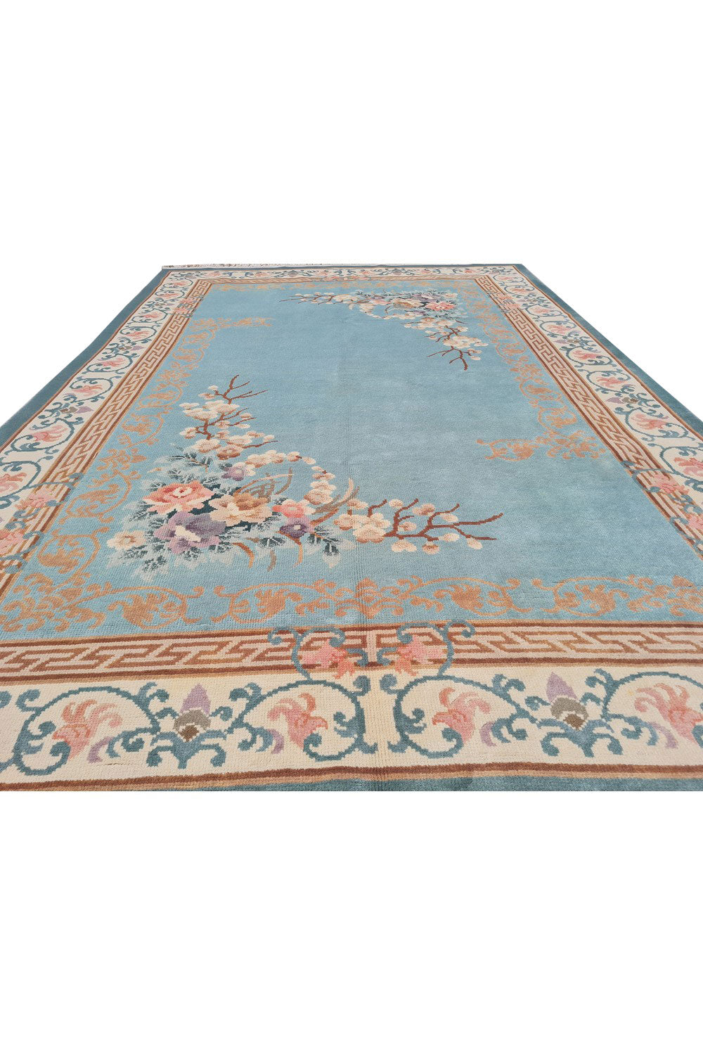 Authentic Hand Knotted Vintage Tibet Wool Area Rug 10 x 7 Ft (1469 Ger-4)