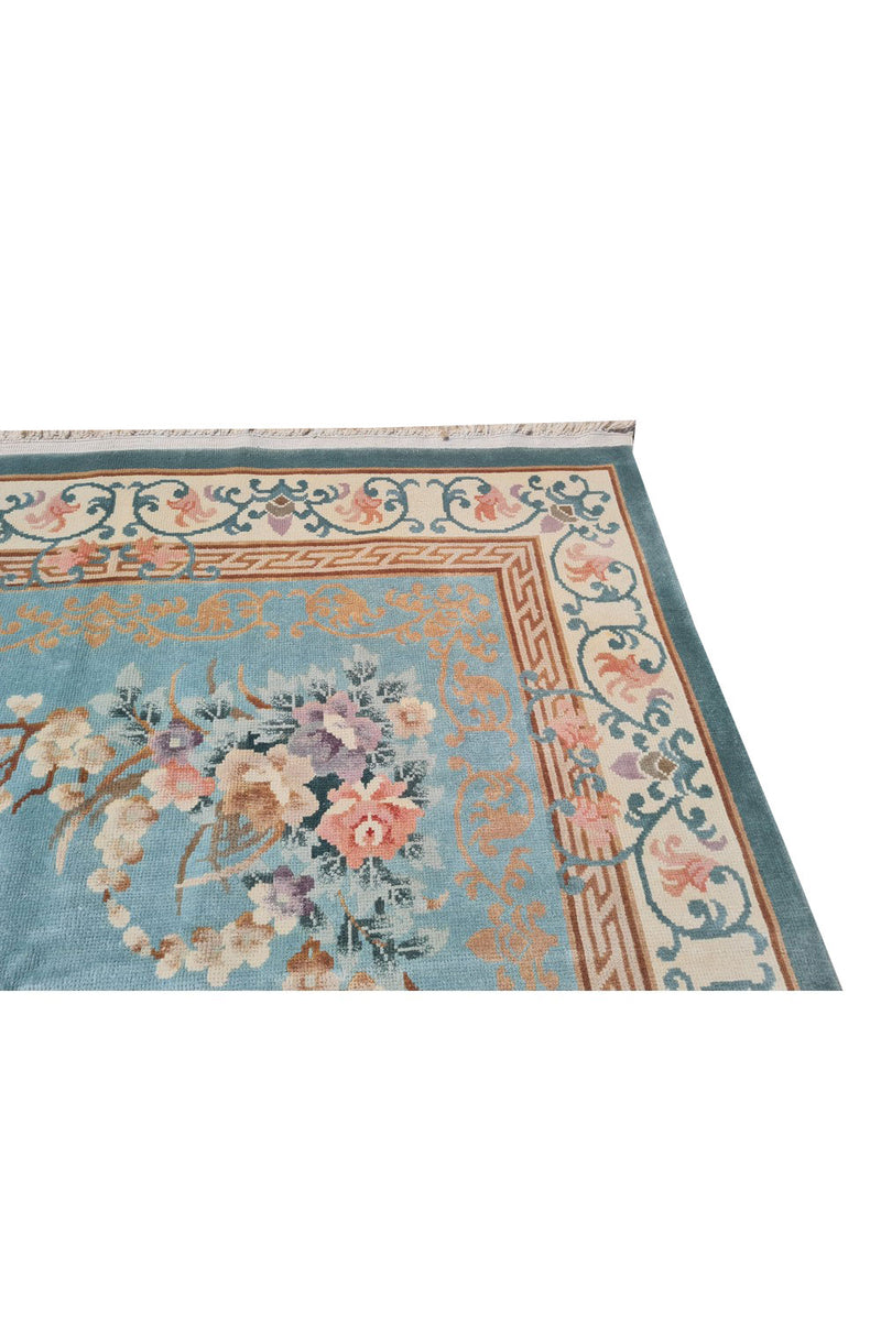 Authentic Hand Knotted Vintage Tibet Wool Area Rug 10 x 7 Ft (1469 Ger-4)