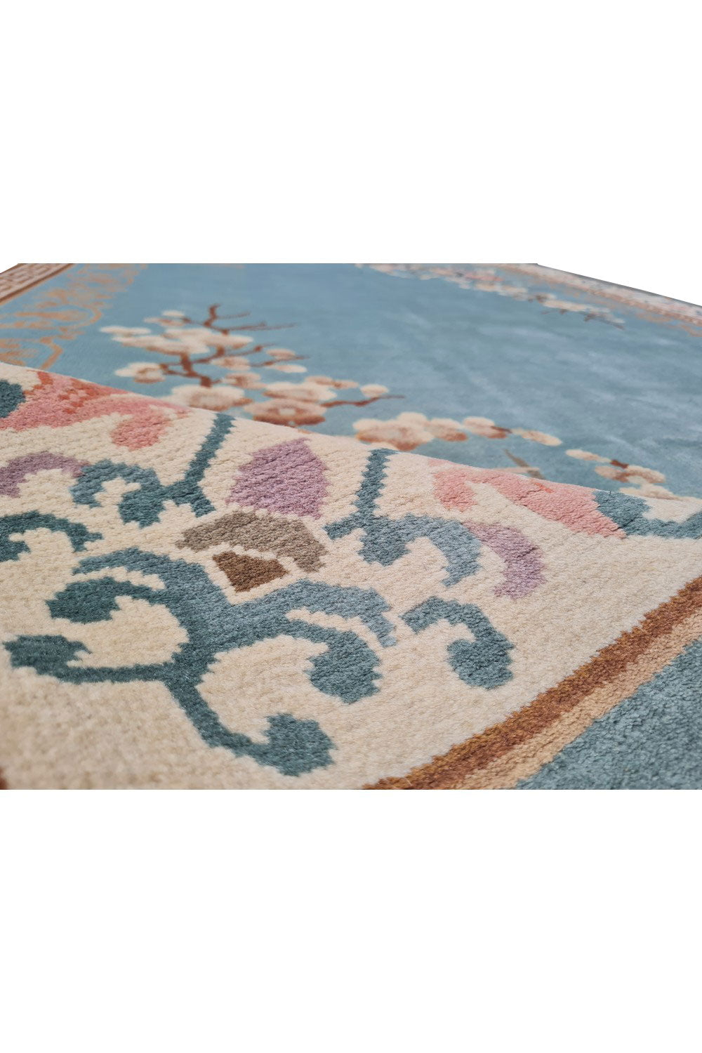 Authentic Hand Knotted Vintage Tibet Wool Area Rug 10 x 7 Ft (1469 Ger-4)