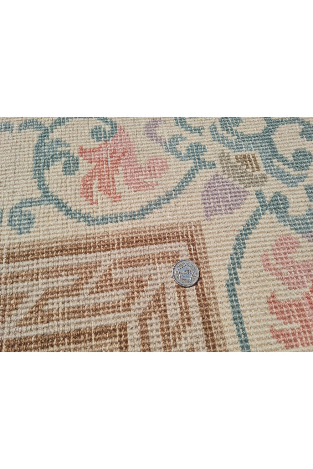 Authentic Hand Knotted Vintage Tibet Wool Area Rug 10 x 7 Ft (1469 Ger-4)