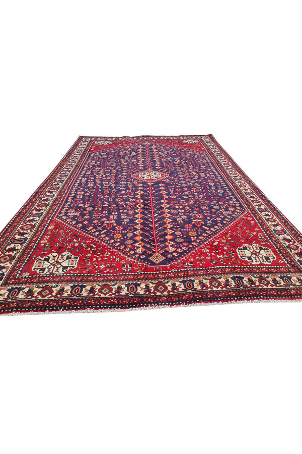 Authentic Hand Knotted Vintage Mai Mai Wool Area Rug 9.10 x 6.6 Ft (1478 Ger-4)