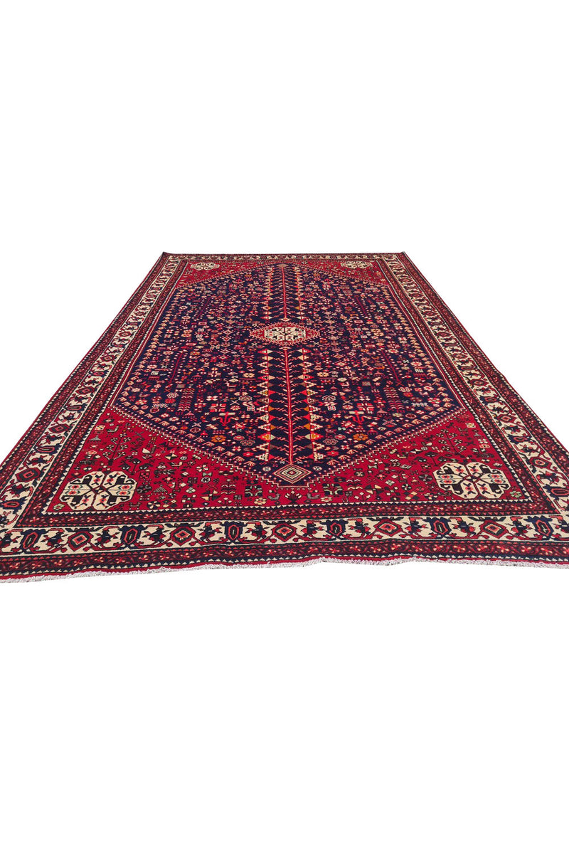 Authentic Hand Knotted Vintage Mai Mai Wool Area Rug 9.10 x 6.6 Ft (1478 Ger-4)