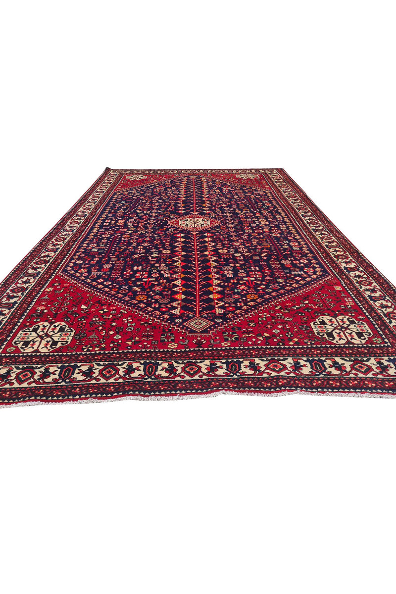 Authentic Hand Knotted Vintage Mai Mai Wool Area Rug 9.10 x 6.6 Ft (1478 Ger-4)