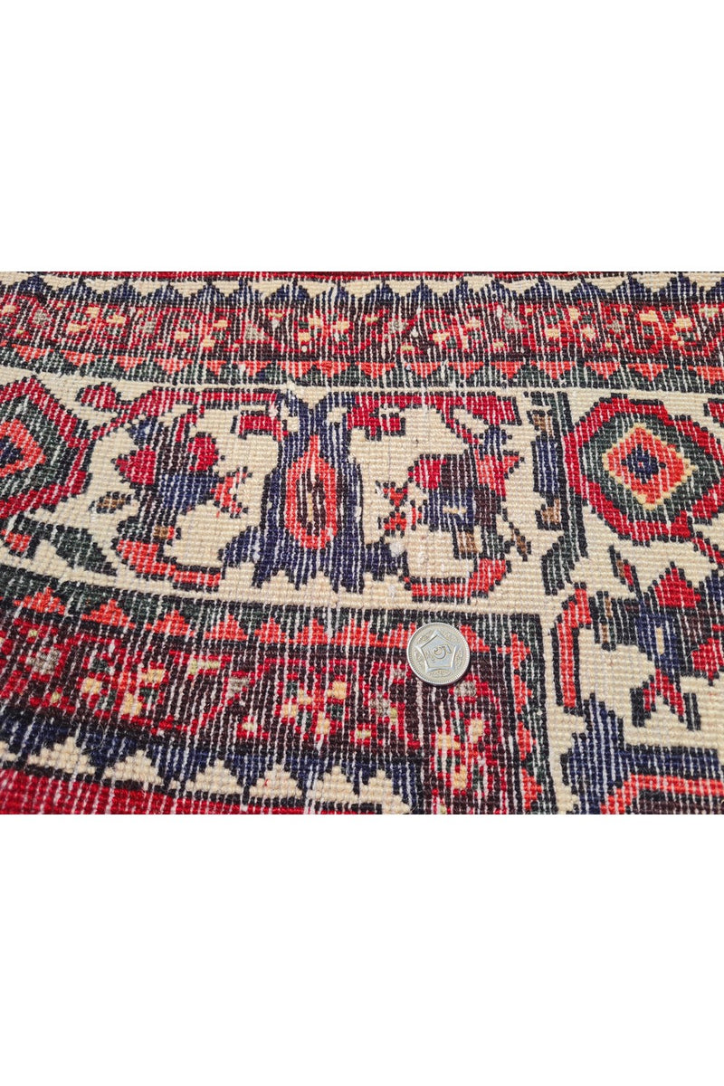 Authentic Hand Knotted Vintage Mai Mai Wool Area Rug 9.10 x 6.6 Ft (1478 Ger-4)