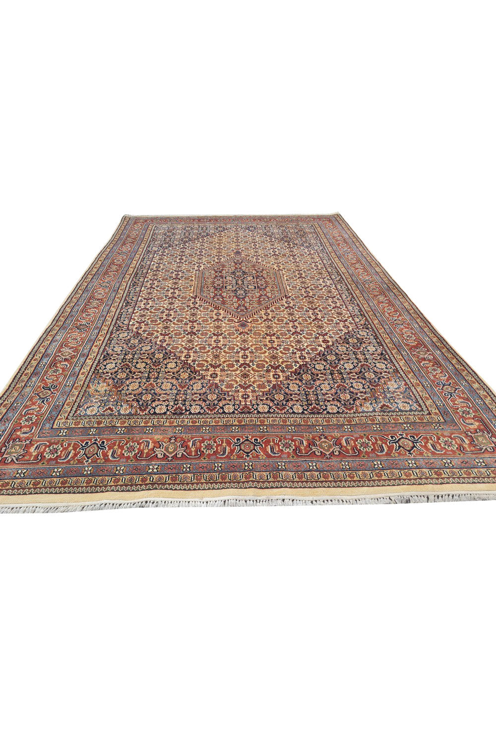 Authentic Hand Knotted Vintage Bijour Wool Area Rug 10.0 x 6.7 Ft (1480 Ger-4)