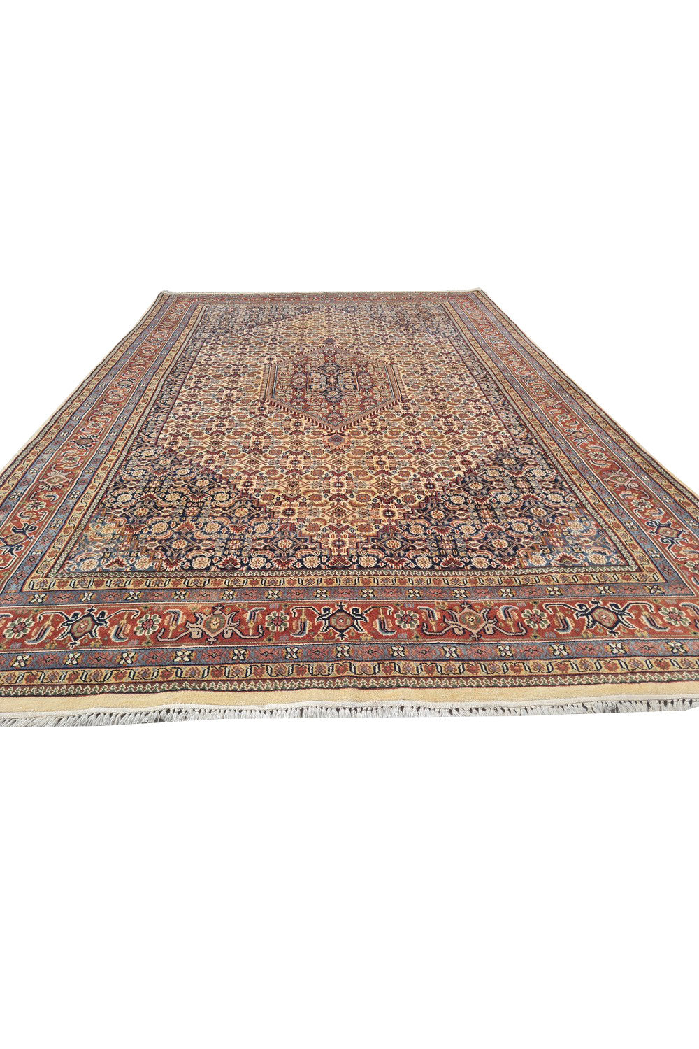 Authentic Hand Knotted Vintage Bijour Wool Area Rug 10.0 x 6.7 Ft (1480 Ger-4)