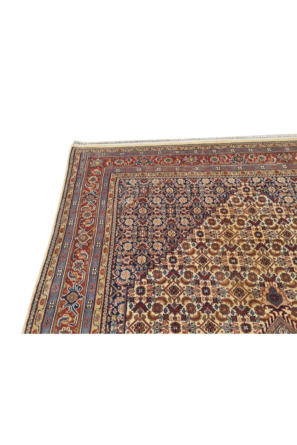 Authentic Hand Knotted Vintage Bijour Wool Area Rug 10.0 x 6.7 Ft (1480 Ger-4)