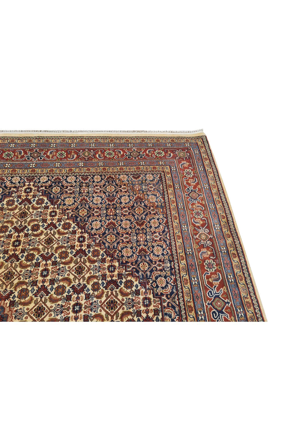 Authentic Hand Knotted Vintage Bijour Wool Area Rug 10.0 x 6.7 Ft (1480 Ger-4)