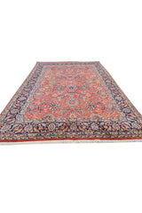 Authentic Hand Knotted Vintage Hareez Wool Area Rug 7.11 x 5.5 Ft (1486 Ger-4)