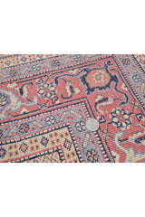 Authentic Hand Knotted Vintage Badam Gul Wool Area Rug 8.0 x 5.6 Ft (1487 Ger-4)