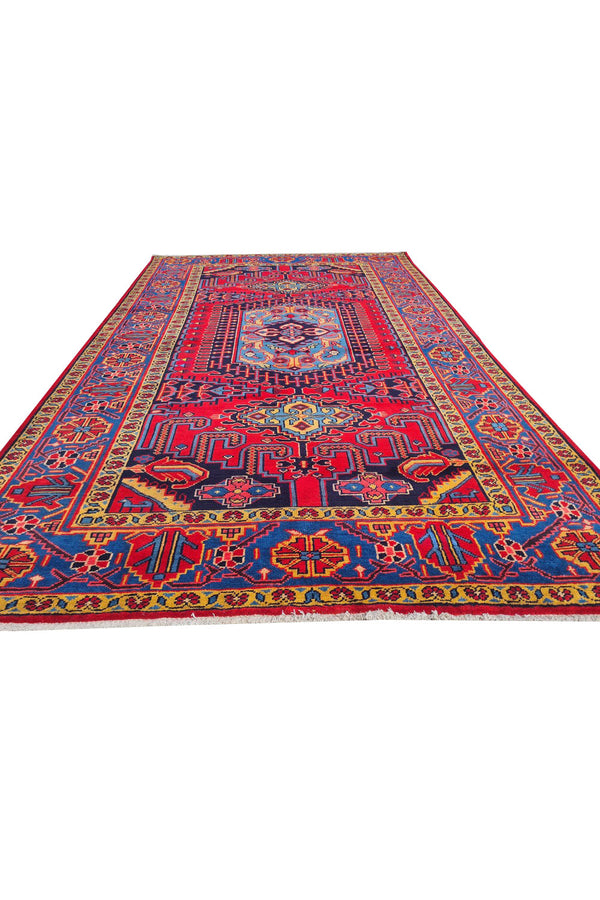 Authentic Hand Knotted Vintage Baghtiyaar Wool Area Rug 10.7 x 6.4 Ft (1489 Ger-4)