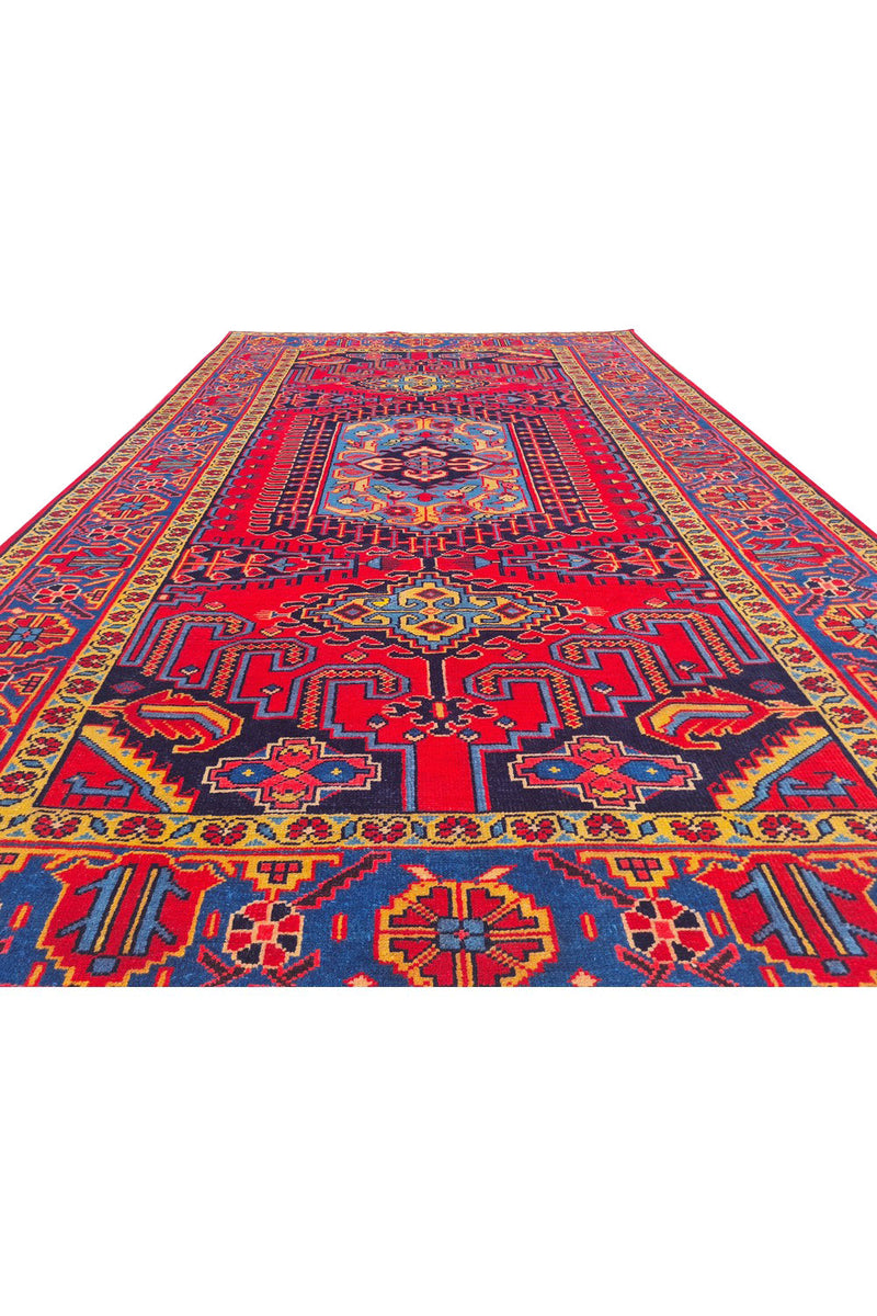 Authentic Hand Knotted Vintage Baghtiyaar Wool Area Rug 10.7 x 6.4 Ft (1489 Ger-4)