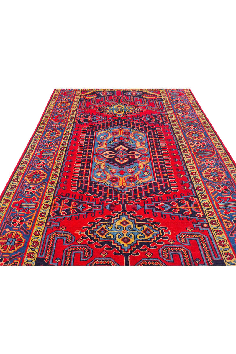 Authentic Hand Knotted Vintage Baghtiyaar Wool Area Rug 10.7 x 6.4 Ft (1489 Ger-4)