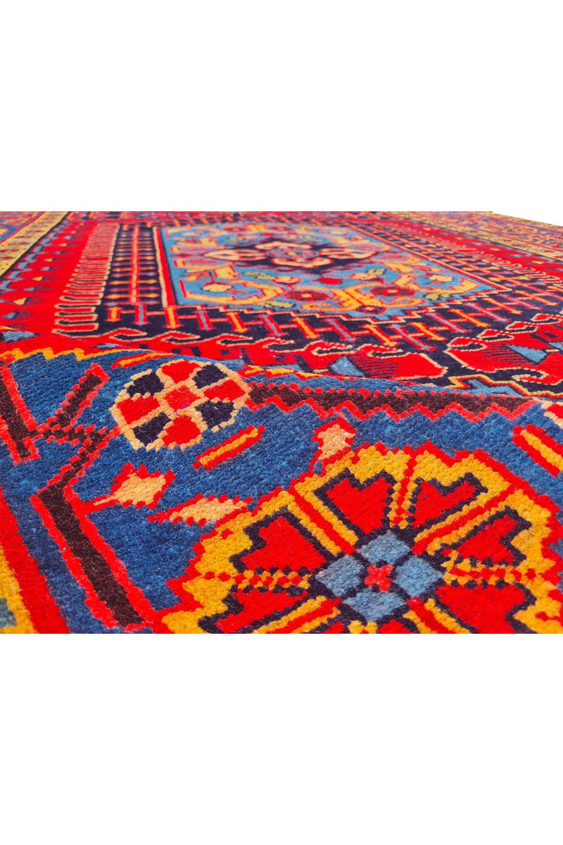 Authentic Hand Knotted Vintage Baghtiyaar Wool Area Rug 10.7 x 6.4 Ft (1489 Ger-4)